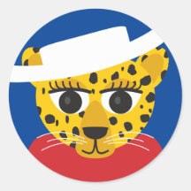 Vaqueira do Texas Cheetah clássico de autocolante