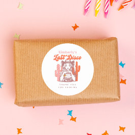 Adesivo Redondo Vaqueira Retrô Último Disco Despedida de Solteira 