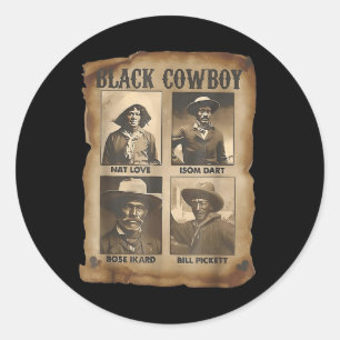 Adesivo Redondo Vaqueiro Negro Rodeio Western Melanina História Ne