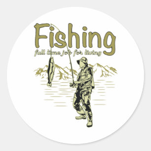 Adesivo Redondo Vara de pesca desportiva