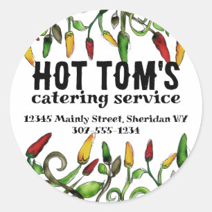 Adesivo Redondo vara de pimenta picante picante...