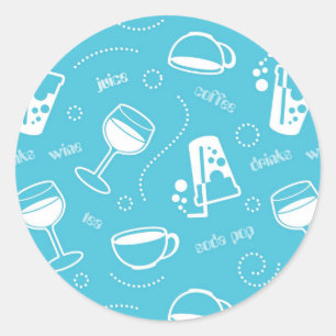Adesivo Redondo Várias bebidas
