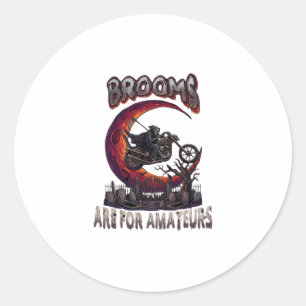 Adesivo Redondo Varredores Amadores Moto Grim Reaper Halloween R