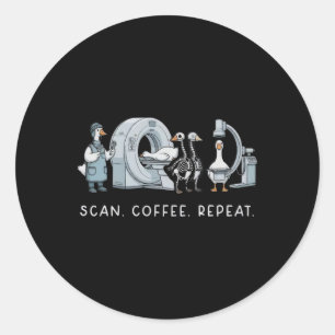 Adesivo Redondo Varrer Café Repetir Vida Na Radiologia Enfermeira