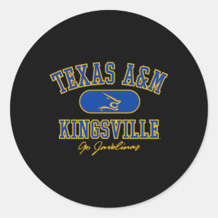 Adesivo Redondo Varsity do Texas Am Kingsville Javelinas