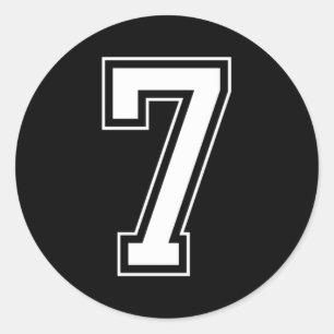 Adesivo Redondo Varsity Jersey Número 7