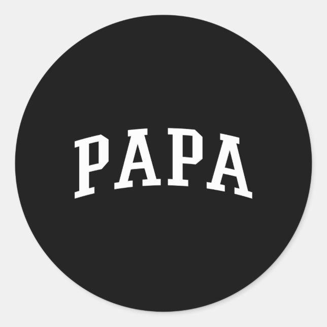 Adesivo Redondo Varsity Papa (Frente)