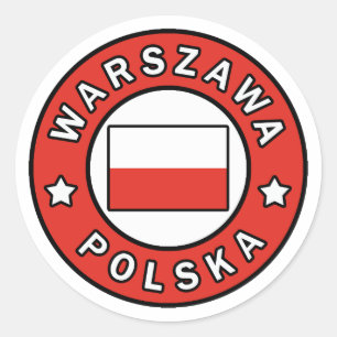 Adesivo Redondo Varsóvia Polska