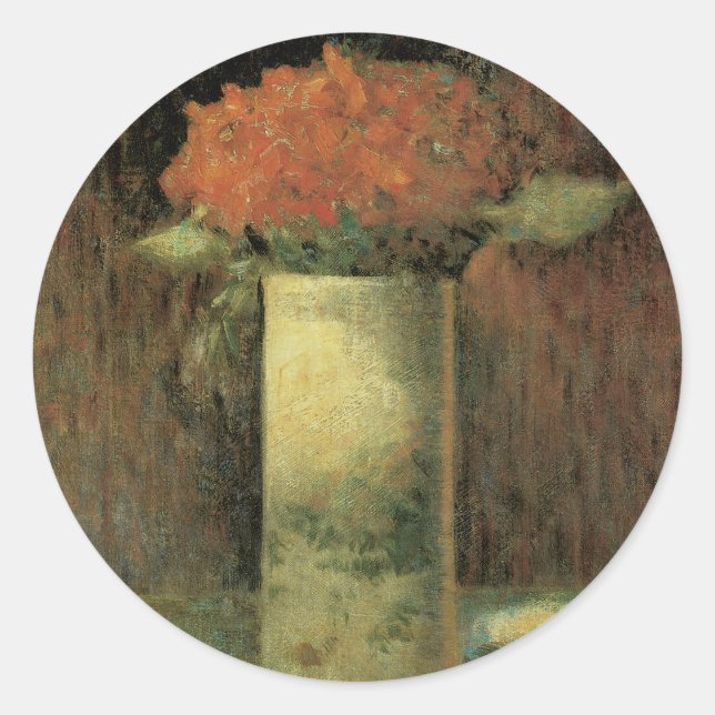 Adesivo Redondo Vase das Flores (Frente)