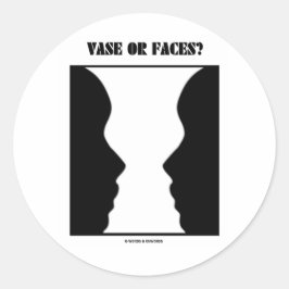 Adesivo Redondo Vase Ou Rostos? (ilusão óptica)