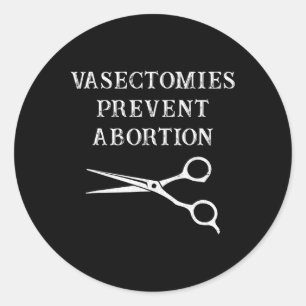 Adesivo Redondo Vasectomias Impedem Aborto Feminista Roe V Wade