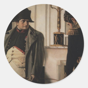 Adesivo Redondo Vasily Vereshchagin- Napoleon & general Lauriston