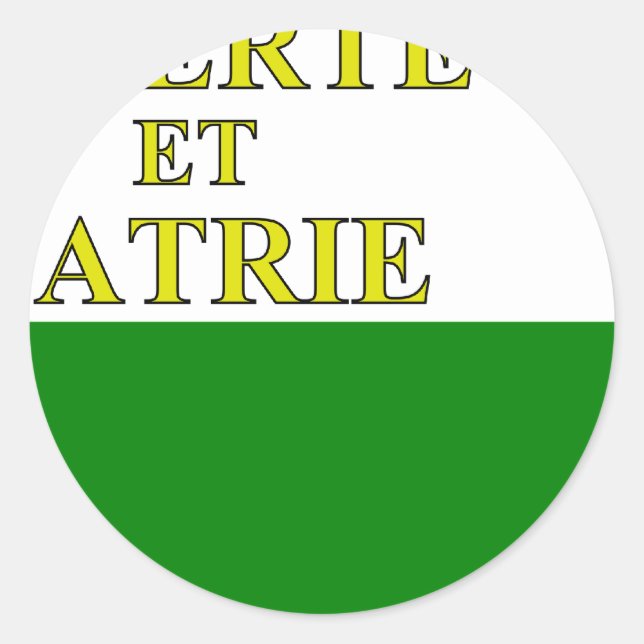 Adesivo Redondo Vaud, Suiça (Frente)