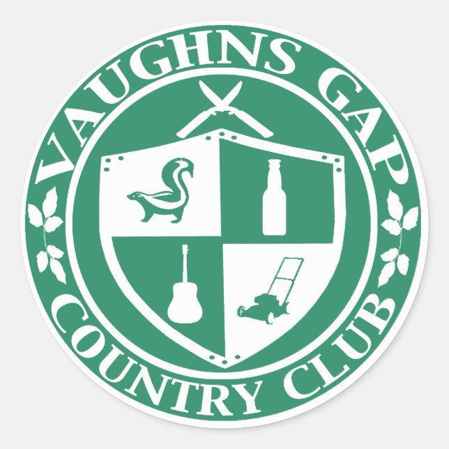 Adesivo Redondo Vaughs Gap Country Club Sticker (Frente)