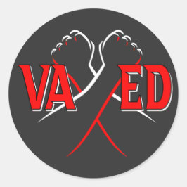 Adesivo Redondo VAXED - Eu fui vacinado contra a COVID-19