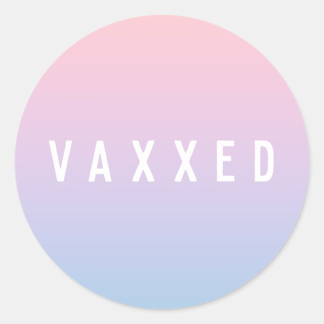 Adesivo Redondo Vaxxedo | Pastel Gradient Covid-19 Vacinado (Frente)