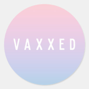 Adesivo Redondo Vaxxedo   Pastel Gradient Covid-19 Vacinado