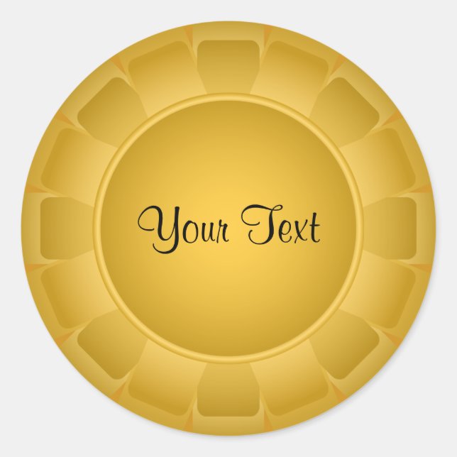 Adesivo Redondo Vazio Amarelo da Fita a Personalizar (Frente)