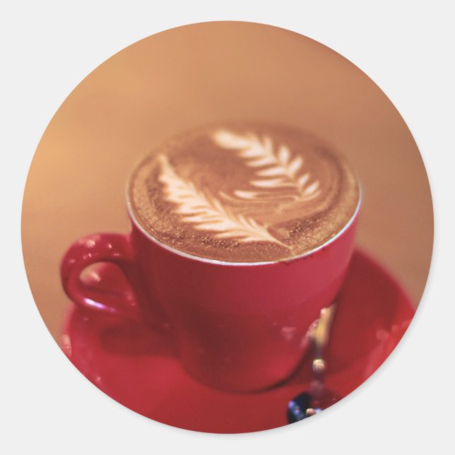 Adesivo Redondo Vazio Cappucino (Frente)