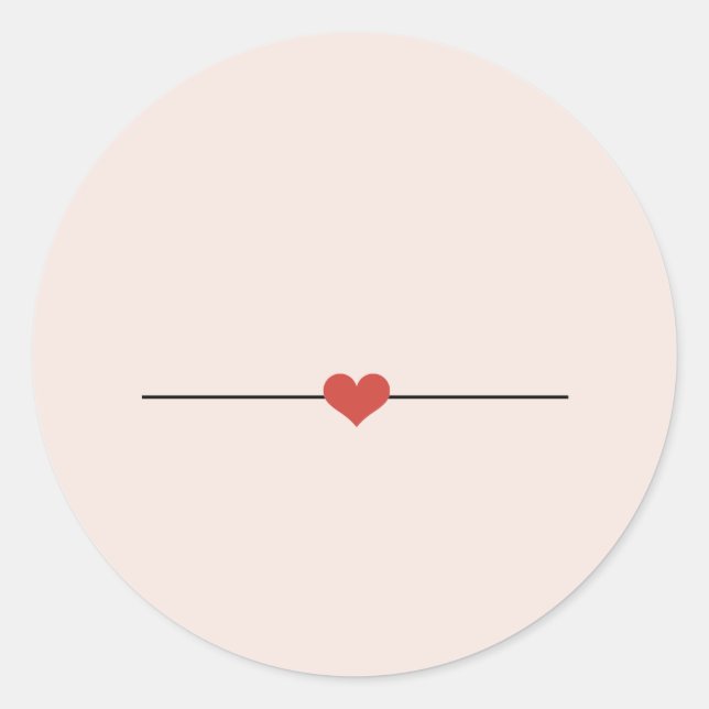 Adesivo Redondo Vazio cor-de-rosa pincelado (Frente)