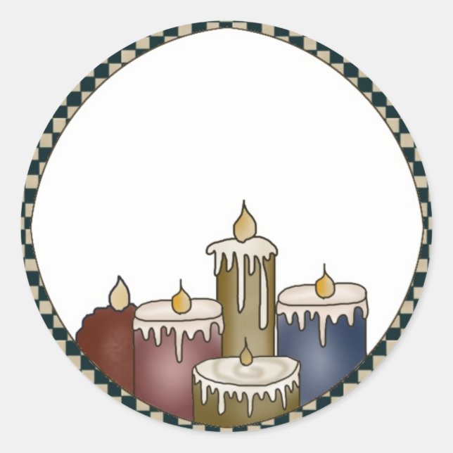 Adesivo Redondo Vazio das Velas Grubby (Frente)