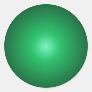 Adesivo Redondo Vazio de Modelo de cor verde elegante personalizad