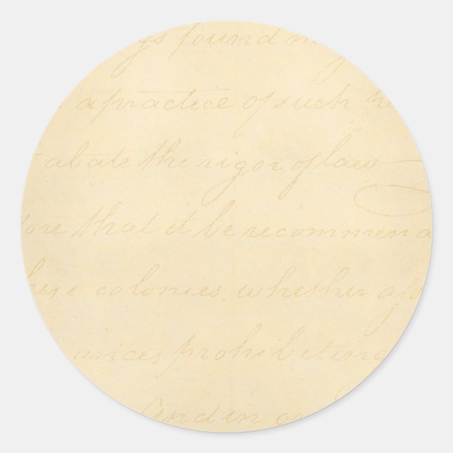 Adesivo Redondo Vazio de Modelo de Texto Antiquado do Pergaminho d (Frente)