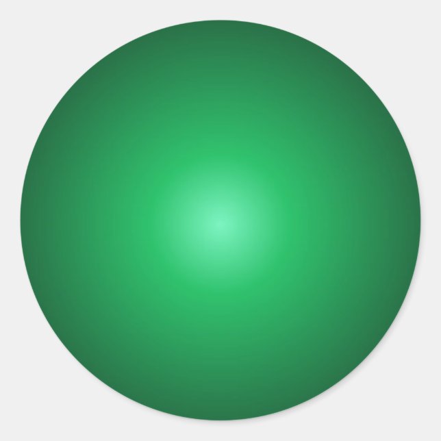 Adesivo Redondo Vazio de Modelo Verde Elegante Personalizado Redon (Frente)