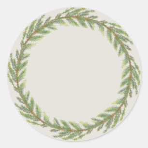 Adesivo Redondo Vazio de Natal Russo Mason Jar Gift