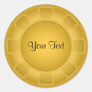 Adesivo Redondo Vazio do amarelo da fita a personalizar
