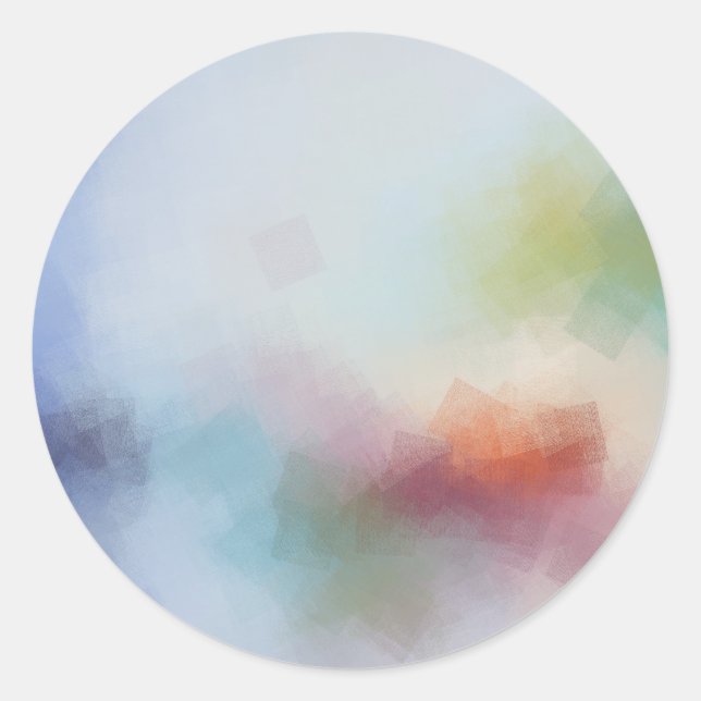 Adesivo Redondo Vazio modelo Moderno de Trendência de Arte Abstrat (Frente)