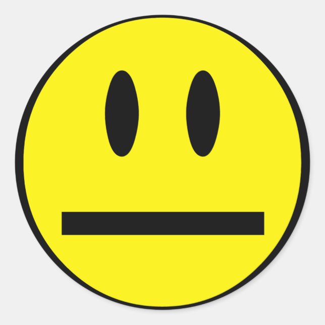 Adesivo Redondo Vazio Sorriso Face (Frente)