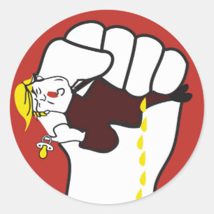 ADESIVO REDONDO VÊ-LA PARA TRUMP STICKER