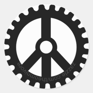 Adesivo Redondo veado do autocolante de paz