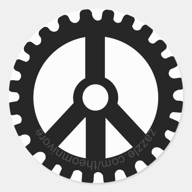 Adesivo Redondo veado do autocolante de paz (Frente)