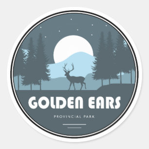 Adesivo Redondo Veados do Parque Provincial Golden Ears