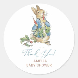 Adesivo Redondo Vedante de flor selvagem Peter Rabbit Sticker