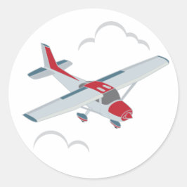 Adesivo Redondo Vedante do avião