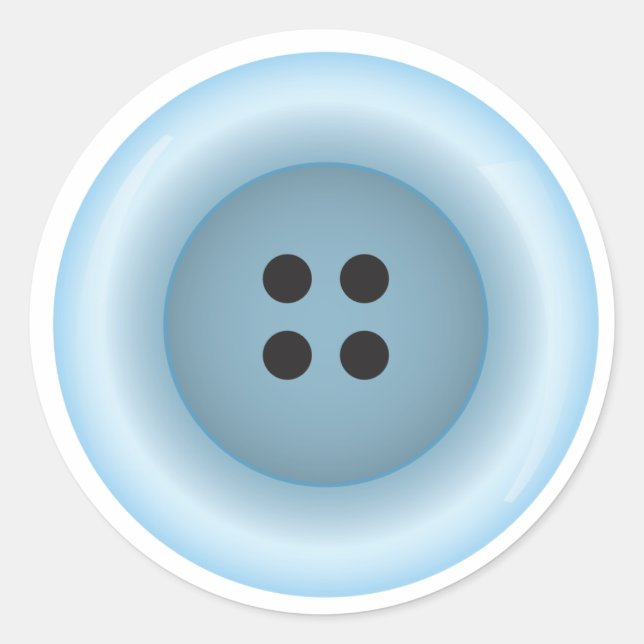 Adesivo Redondo Vedante do Botão Azul Claro (Frente)