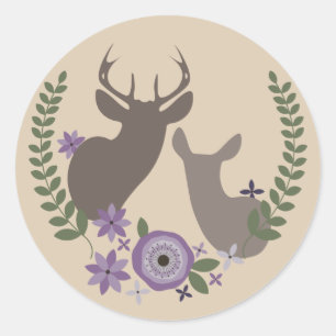 Adesivo Redondo Vedante Floral Roxo