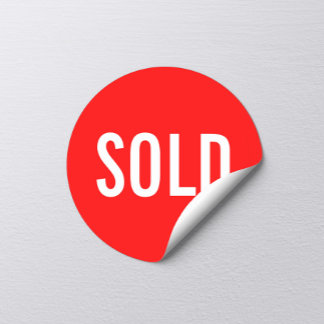 Adesivo Redondo Vedante Vermelho Personalizado