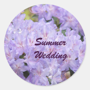 Adesivo Redondo Vedantes de Casal de Verão Flores de Lavanda