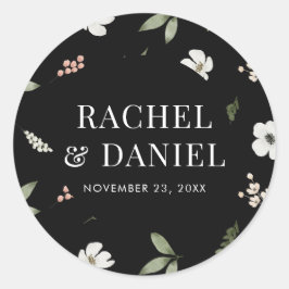 Adesivo Redondo Vedantes De Envelope Botânico Floral