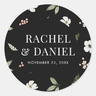 Adesivo Redondo Vedantes De Envelope Botânico Floral