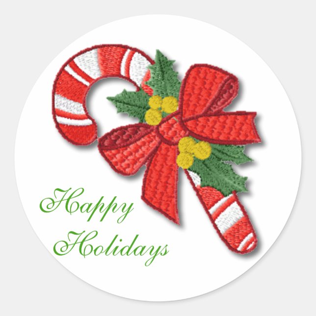 Adesivo Redondo Vedantes de Envelope de Natal (Frente)