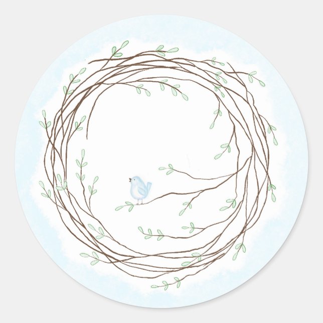 Adesivo Redondo Vedantes de envelope para aves (Frente)