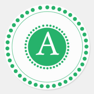 Adesivo Redondo Vedantes de envelopes personalizados verdes