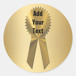 Adesivo Redondo Vedantes De Fita Dourada Duplos E Vinhetas