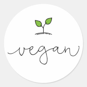 Adesivo Redondo Vegan