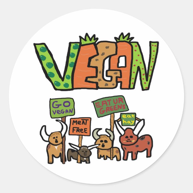 Adesivo Redondo Vegan (Frente)
